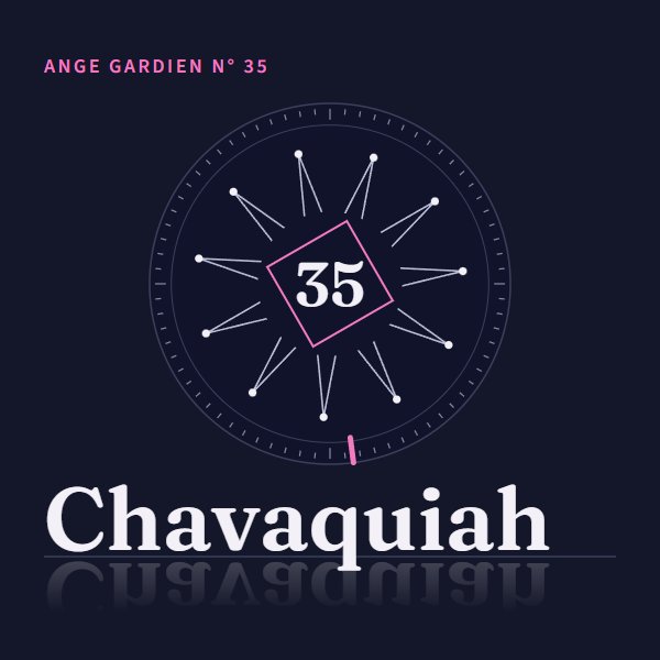 Médaillon de l'ange gardien Chavaquiah, n° 35, Vierge, tranche de 11h20 à 11h40