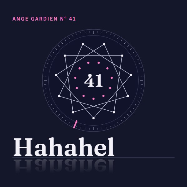 Médaillon de l’ange gardien Hahahel, n° 41, Balance, régence 13h20 – 13h40