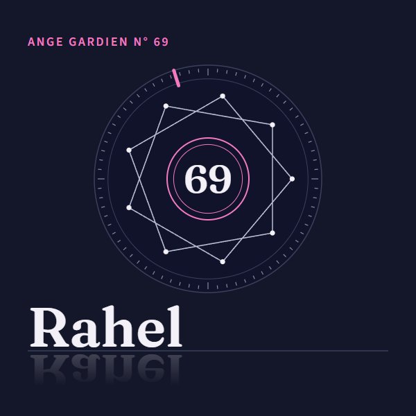 Médaillon de l’ange gardien Rahel, n° 69, Poissons, régence 22h40 – 23h00