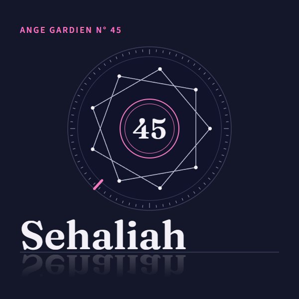 Médaillon de l’ange gardien Sehaliah, n° 45, Scorpion, régence 14h40 – 15h00