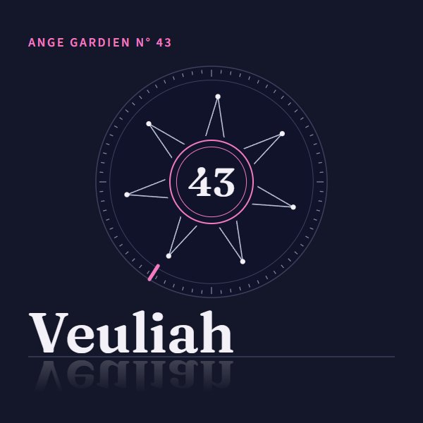 Médaillon de l’ange gardien Veuliah, n° 43, Scorpion, régence 14h00 – 14h20