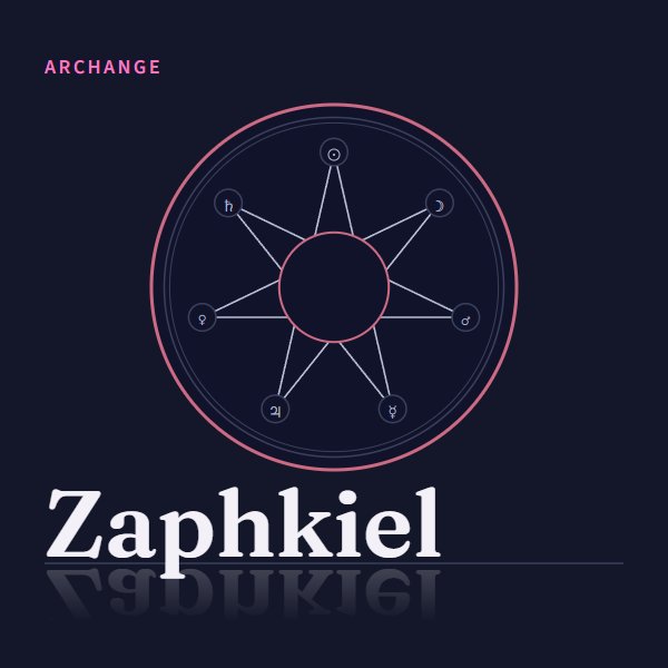 Médaillon de l’archange Zaphkiel