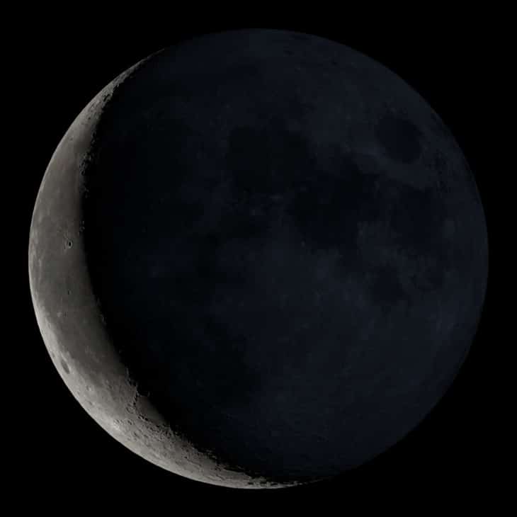 Dernier croissant : photo de la Lune vue de la Terre, NASA