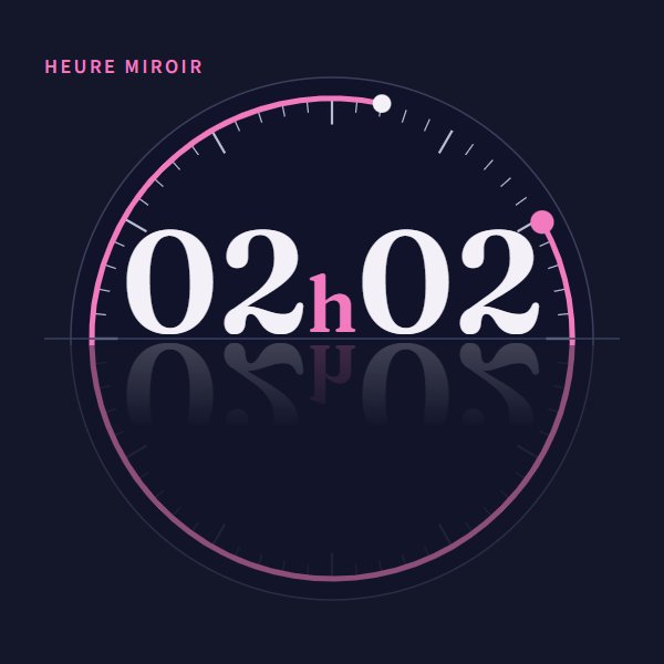 Heure miroir 02h02 : signification sur Heure Miroir