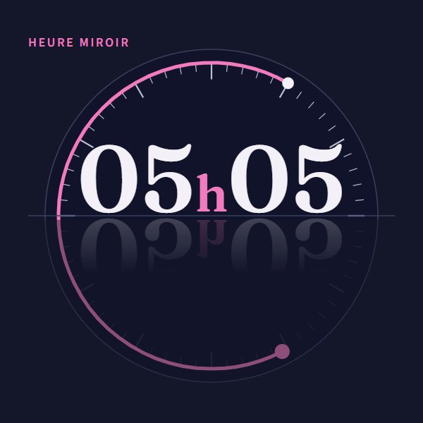 Heure miroir 05h05 : signification sur Heure Miroir