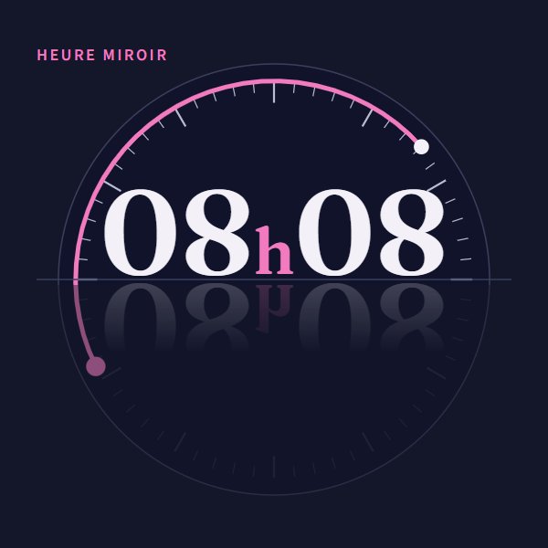 Heure miroir 08h08 : signification sur Heure Miroir