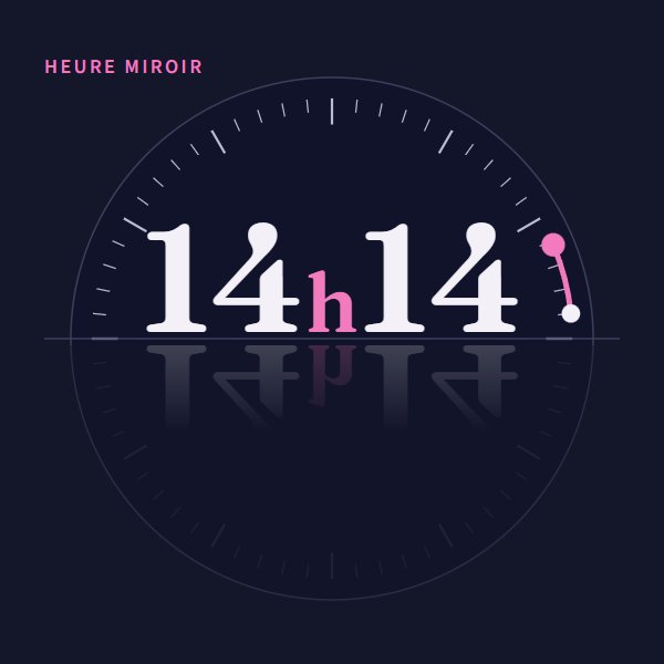 Heure miroir 14h14 : signification sur Heure Miroir