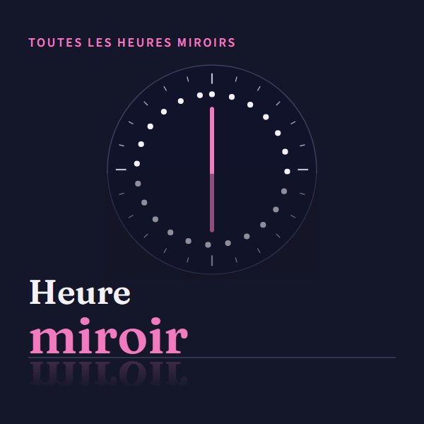 Heure miroir : la signification des 24 heures miroirs, de 00h00 à 23h23