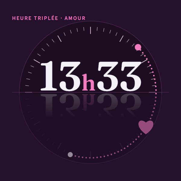 Heure triplée 13h33 en amour : signification sur Heure Miroir