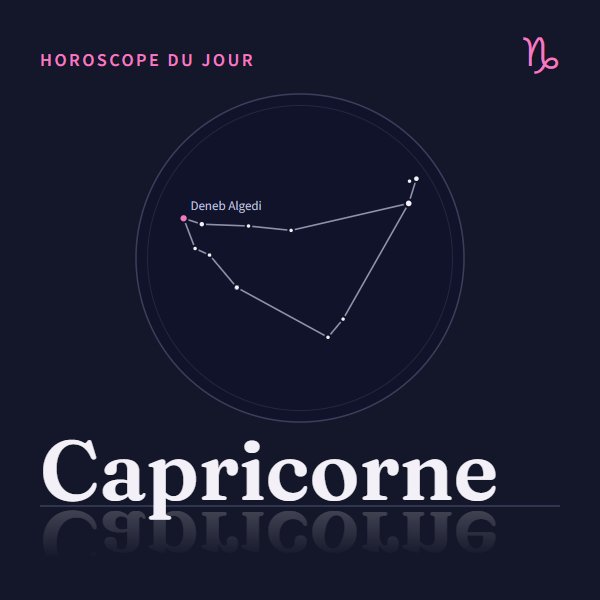 Horoscope du jour Capricorne : le signe et sa constellation