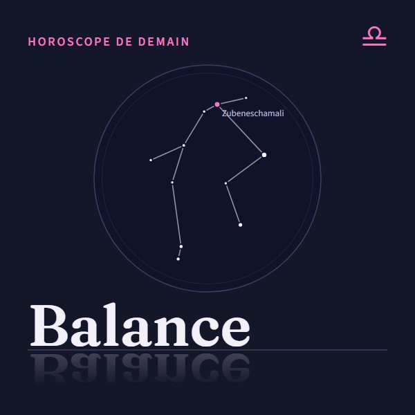 Horoscope de demain Balance : le signe et sa constellation
