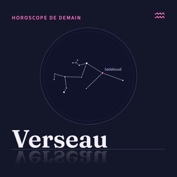 Horoscope de demain Verseau : le signe et sa constellation