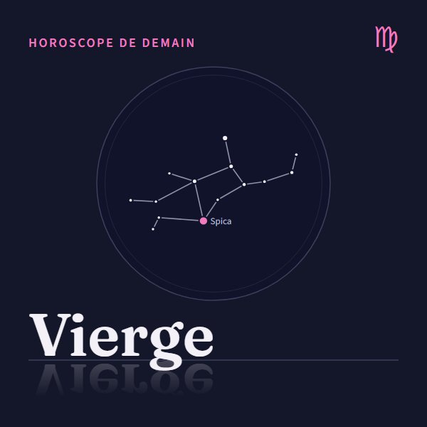 Horoscope de demain Vierge : le signe et sa constellation
