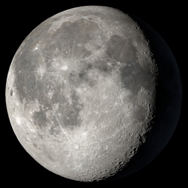 Lune gibbeuse décroissante : photo de la Lune vue de la Terre, NASA